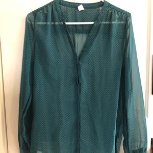 Forget Green Sheet Blouse